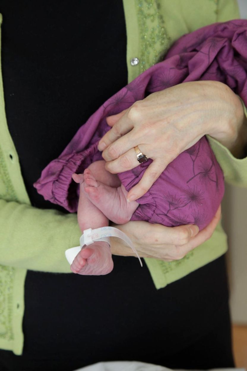 holding Colette Gaëlle photograph by Larry Kassell