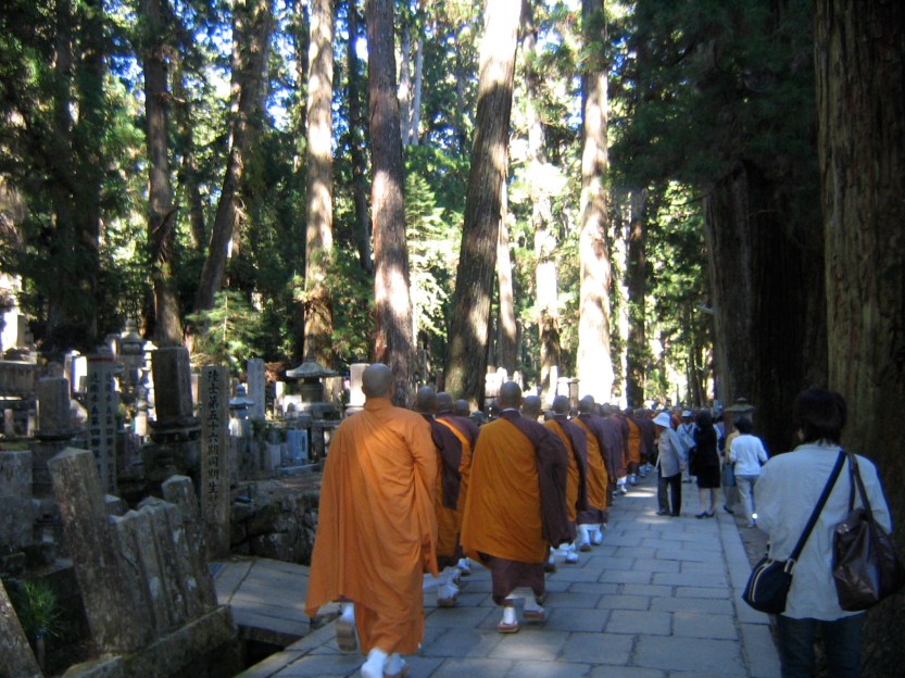 Shingon monks entering Okunoin at Kōya-san